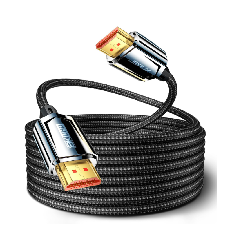 JSAUX 1pack 8K@60Hz HDMI to HDMI Zinc Alloy Cable 5 meter cv0046 BLACK